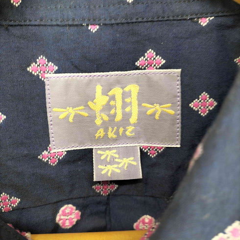 AKIZ MADE IN JAPAN 和柄 ボタンダウンシャツ メンズ import:L
