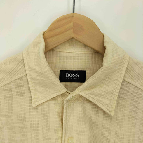 ヒューゴボス HUGO BOSS 開襟 オープンカラー ワッフル L/S シャツ メンズ import:S