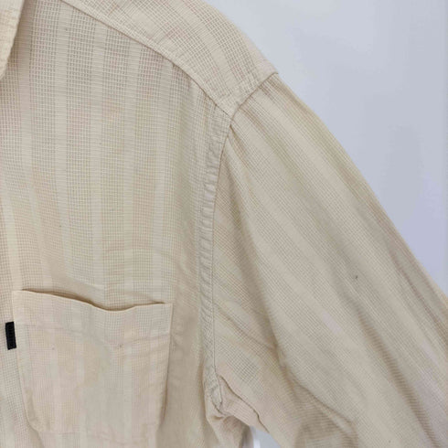 ヒューゴボス HUGO BOSS 開襟 オープンカラー ワッフル L/S シャツ メンズ import:S