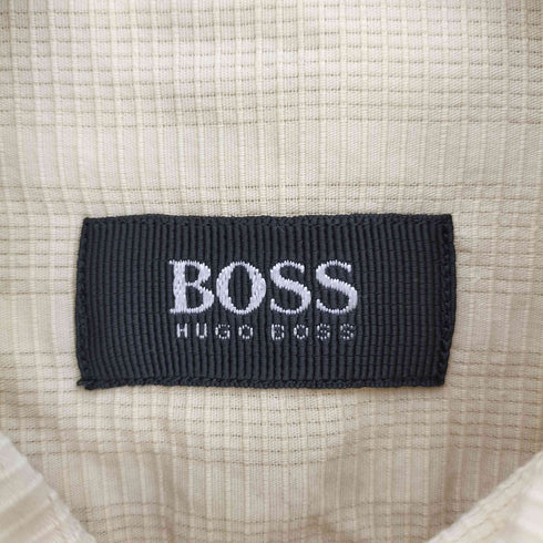 ヒューゴボス HUGO BOSS 開襟 オープンカラー ワッフル L/S シャツ メンズ import:S