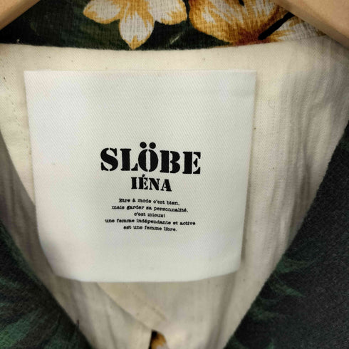 スローブイエナ SLOBE IENA リネン混 花柄 テーラードジャケット レディース