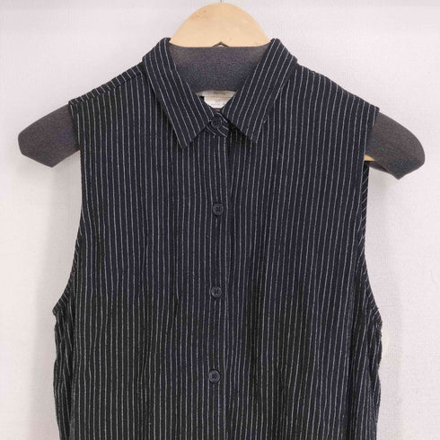 ジョーンズニューヨーク JONES NEW YORK レーヨン混ストライプロングノースリーブシャツワンピース レディース 8P