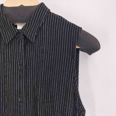 ジョーンズニューヨーク JONES NEW YORK レーヨン混ストライプロングノースリーブシャツワンピース レディース 8P