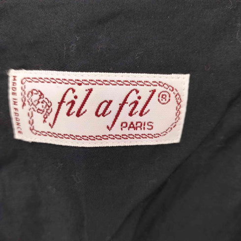 fil a fil ブラックベロア ベスト import レディース