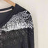 アルマーニエクスチェンジ ARMANI EXCHANGE Y2K フェザープリント ロングスリーブ Vネック Tシャツ メンズ XS