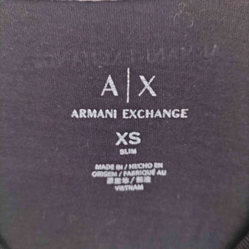 アルマーニエクスチェンジ ARMANI EXCHANGE Y2K フェザープリント ロングスリーブ Vネック Tシャツ メンズ XS