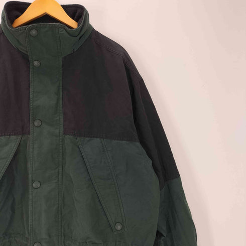 エディーバウアー Eddie Bauer OUTDOOR OUTFITTERS 裏地フリース スイッチングカラー コットン ナイロン ジャケット メンズ import:XL