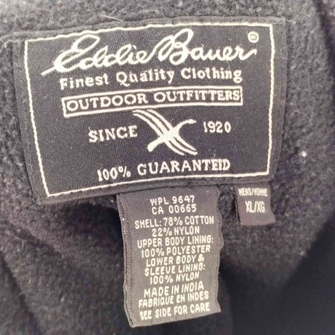 エディーバウアー Eddie Bauer OUTDOOR OUTFITTERS 裏地フリース スイッチングカラー コットン ナイロン ジャケット メンズ import:XL