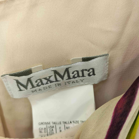 マックスマーラ MAX MARA イタリア製 白タグ シルク100 フレンチスリーブ ブラウス レディース 155/80A