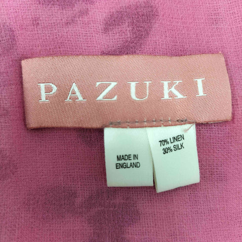 PAZUKI レオパード 総柄 リネンシルク スカーフ レディース