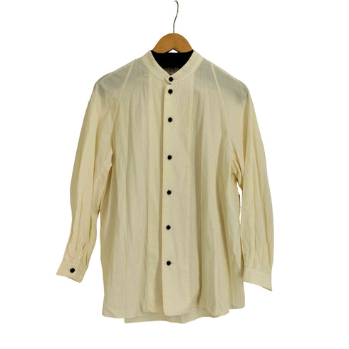 フィルマム FIRMUM 23AW 40/1 オーガニックコットン 強撚ウェザースタンドカラーシャツ レディース import:XS