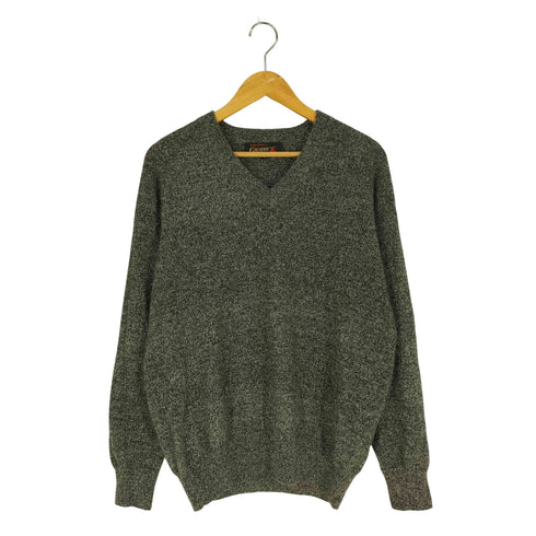 grabre カシミヤ100% Vネックセーター メンズ import:L