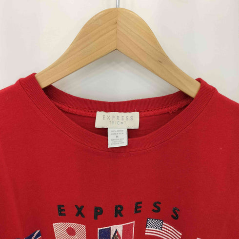 EXPRESS TRICOT USA製 フロントプリント クルーネック半袖Tシャツ メンズ M