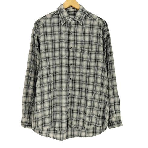 クレイボーン Claiborne 90s- レーヨンシルク 1ポケットチェックシャツ メンズ S