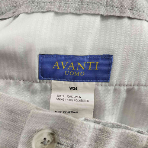 アヴァンティ AVANTI UOMO リネン100 スラックス メンズ W34