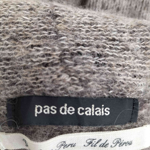 パドカレ pas de calais アルパカ混 Vネックセーター レディース JPN:38