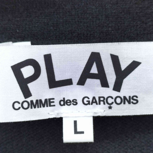 プレイコムデギャルソン PLAY COMME des GARCONS AD2021/7 V-Neck Cardigan With Red Small Emblem TOP紡毛ラムウール天竺 カーディガン メンズ JPN:L
