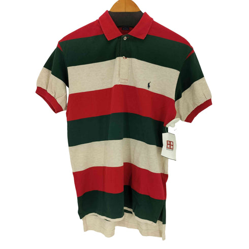 ポロバイラルフローレン Polo by RALPH LAUREN 90s ポニー刺繍ボーダー鹿の子ポロシャツ メンズ import:S