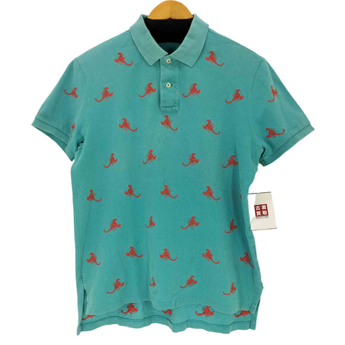ポロバイラルフローレン Polo by RALPH LAUREN 90s CUSTOM FIT サソリ柄 鹿の子ポロシャツ メンズ import:L