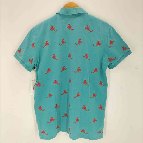 ポロバイラルフローレン Polo by RALPH LAUREN 90s CUSTOM FIT サソリ柄 鹿の子ポロシャツ メンズ import:L