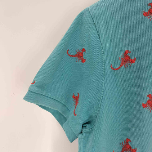 ポロバイラルフローレン Polo by RALPH LAUREN 90s CUSTOM FIT サソリ柄 鹿の子ポロシャツ メンズ import:L