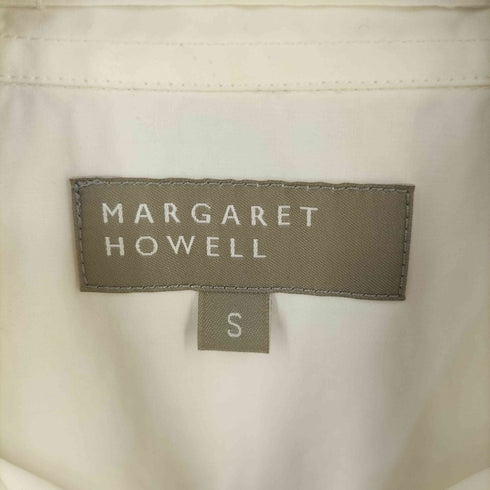 マーガレットハウエル MARGARET HOWELL マチ付き レギュラーカラー ホワイト シャツ メンズ S