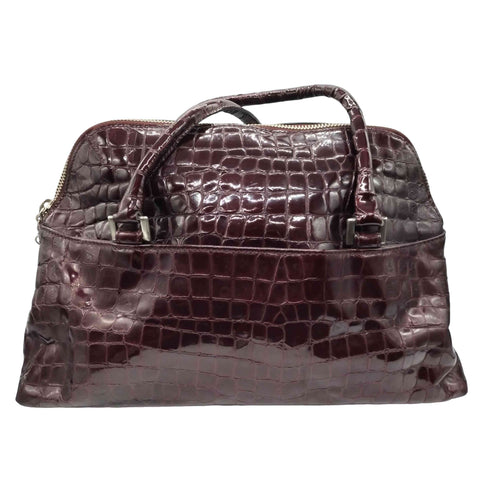 Mantana paris クロコ 型押し パテントレザー ワンショルダー バッグ レディース