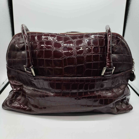 Mantana paris クロコ 型押し パテントレザー ワンショルダー バッグ レディース