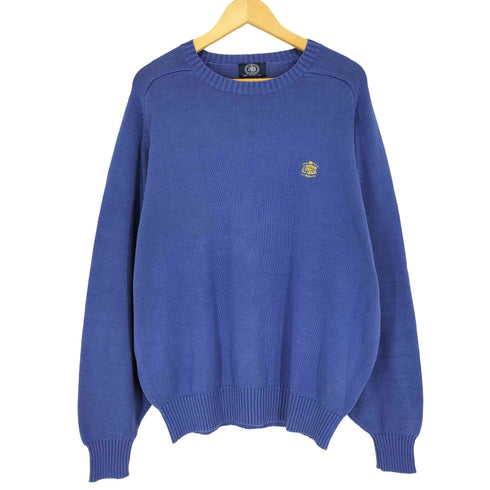 ジェイプレス J.PRESS 刺繍ロゴ クルーネックニットセーター メンズ L