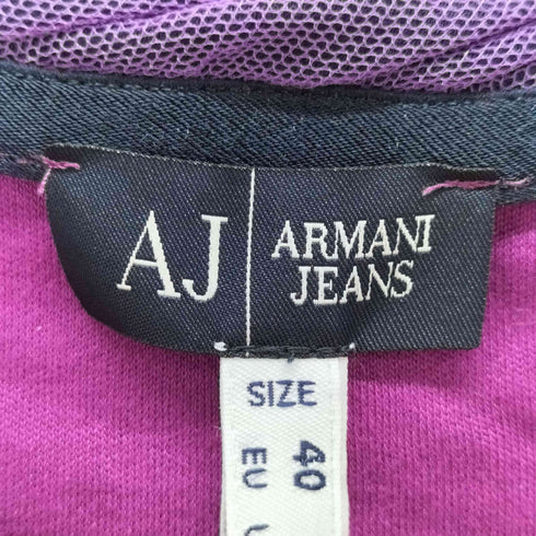 アルマーニジーンズ ARMANI JEANS レーヨン オーバーUネック カットソー レディース import:S