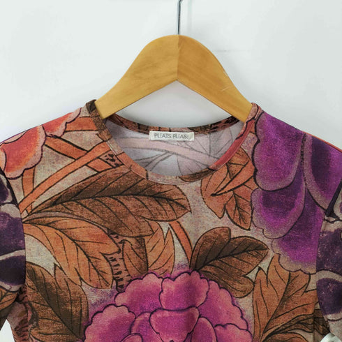 プリーツプリーズイッセイミヤケ PLEATS PLEASE ISSEY MIYAKE 牡丹 花柄 カットソー レディース JPN:3