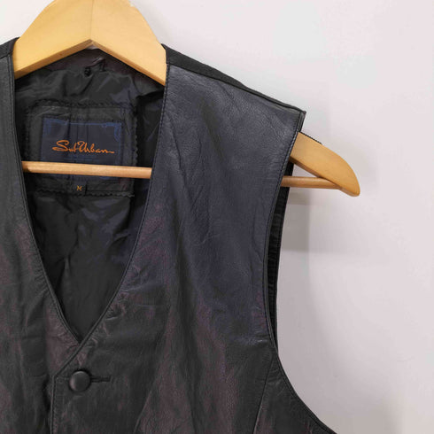 Sub Urban レザー切替 ジレ メンズ import:M