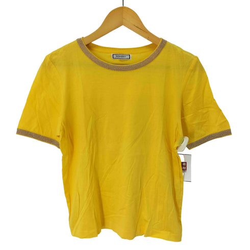 イヴサンローラン Yves Saint Laurent リブ ラメ切替 コットン カットソー レディース import:M