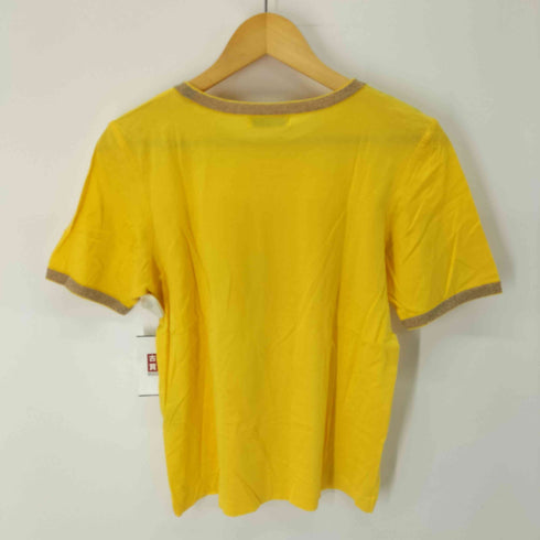イヴサンローラン Yves Saint Laurent リブ ラメ切替 コットン カットソー レディース import:M