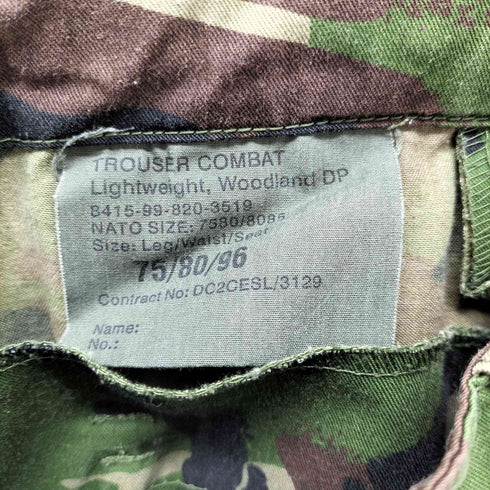 ブリティッシュアーミー BRITISH ARMY イギリス軍 迷彩 DPMカモ ミリタリー カーゴパンツ コンバットパンツ メンズ 75/80/96