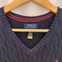 ポロラルフローレン POLO RALPH LAUREN 現行タグ ポニー刺繍 ケーブル編み コットン ニットベスト メンズ import:L