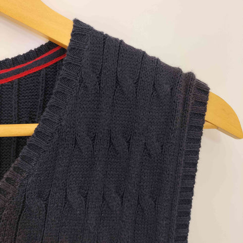 ポロラルフローレン POLO RALPH LAUREN 現行タグ ポニー刺繍 ケーブル編み コットン ニットベスト メンズ import:L