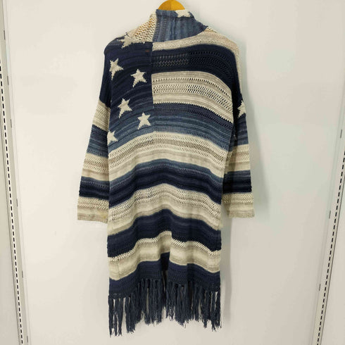 デニムアンドサプライラルフローレン DENIM&SUPPLY RALPH LAUREN コットンリネン フリンジ カーディガン レディース import:L