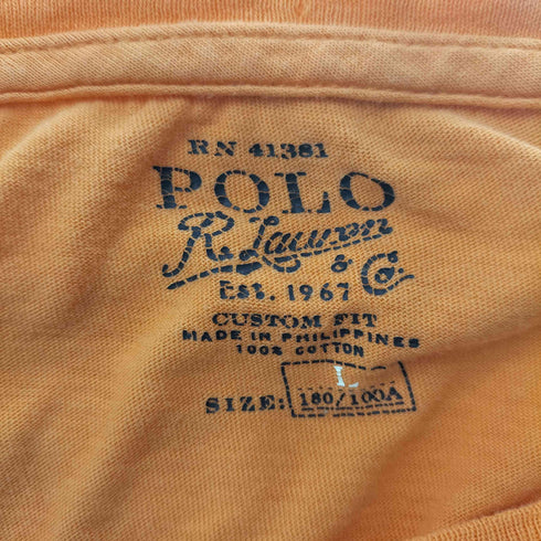 ポロラルフローレン POLO RALPH LAUREN フロントプリントクルーネックTシャツ メンズ L