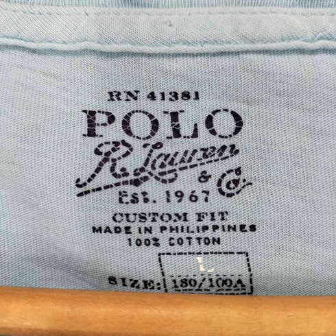 ポロラルフローレン POLO RALPH LAUREN フロントプリントクルーネックTシャツ メンズ L