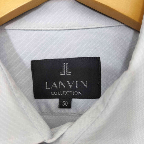 ランバンコレクション LANVIN COLLECTION コットン100 ホリゾンタルカラー L/S ドレスシャツ メンズ EUR:50