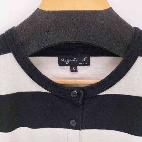 アニエスベー agnes b. PARIS クロップドボーダーカーディガン レディース JPN:3