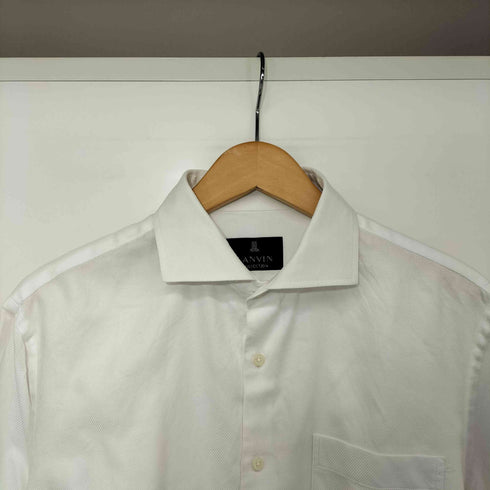 ランバンコレクション LANVIN COLLECTION コットン100 ホリゾンタルカラー L/S ドレスシャツ メンズ EUR:50