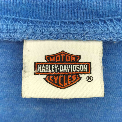ハーレーダビッドソン HARLEY-DAVIDSON ルーズネック ギャザー プリントTシャツ レディース