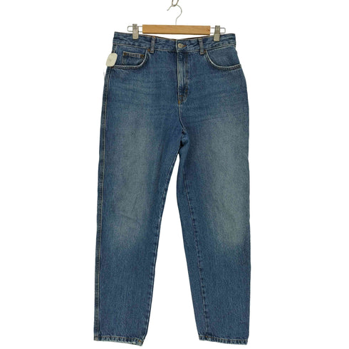 プルアンドベア PULL&BEAR ジップフライ ワイドテーパード デニム パンツ レディース FR40