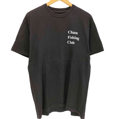 カオスフィッシングクラブ chaos fishing club てきとうにやっちゃうよ? Logo T-Shirt S/S BLACK メンズ JPN:L