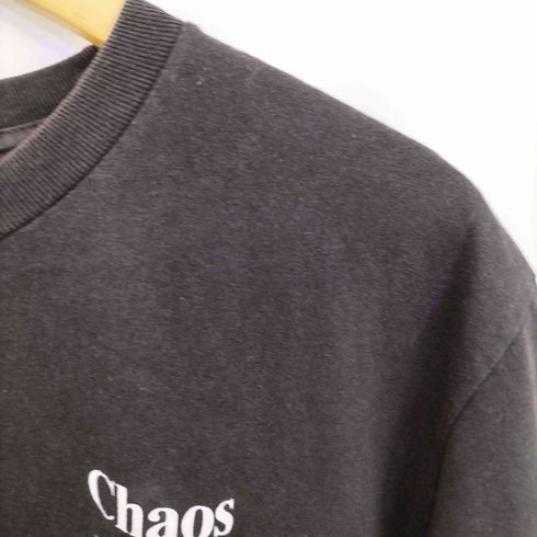 カオスフィッシングクラブ chaos fishing club てきとうにやっちゃうよ? Logo T-Shirt S/S BLACK メンズ JPN:L