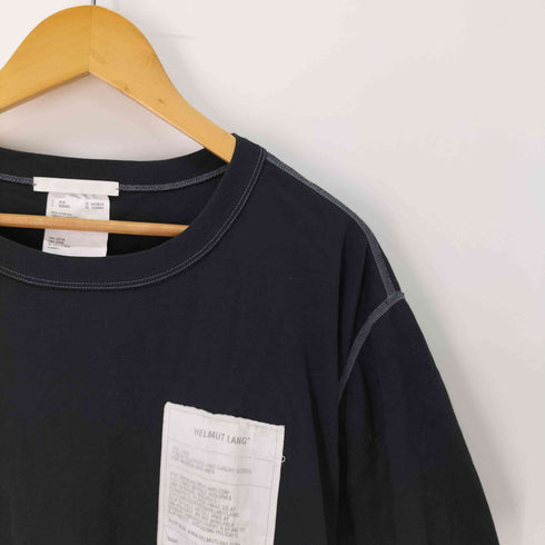 ヘルムートラング HELMUT LANG ロゴパッチ クルーネック Tシャツ メンズ import:L