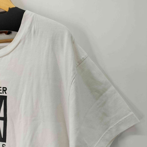 ヴァイナーアーティクルズ VYNER ARTICLES ホワイト ロゴプリント クルーネック Tシャツ メンズ import:S