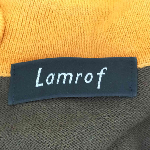 23SS Lamfof Just ニットポロ ボーダー ポロ シャツ メンズ FREE